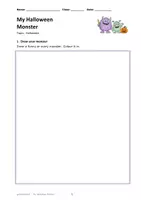 Vorschau - Arbeitsblätter - My Halloween Monster Englisch Kl. 5/6 Schreibaufgabe mit Differenzierung - Seite 3