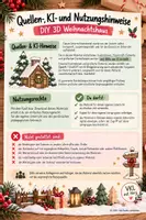 Vorschau - Mal- und Bastelvorlagen - Popup Weihnachtshaus Bastelvorlage - Seite 3