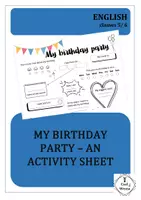 Vorschau - Arbeitsblätter - My birthday party - an activity sheet - Deckblatt