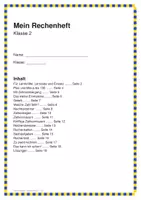 Vorschau - Arbeitsblätter - Rechenheft Klasse 2 – Wiederholen & Üben, Fit für Klasse 3 (21 Seiten mit Lösungen) - Deckblatt