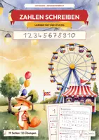 Vorschau - Arbeitsblätter - Ziffern schreiben lernen Klasse 1 | Zahlen nachspuren 1–10 | Ziffernkurs Mathe Anfangsunterricht | Einschulung - Deckblatt