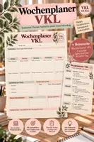 Vorschau - Lehrpläne/Lehrermaterial - Wochenplaner VKL_DAZ mit Bonusseite VKL mit Herz - Deckblatt