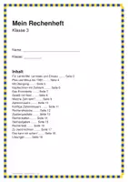Vorschau - Arbeitsblätter - Rechenheft Klasse 3 – Wiederholen & Üben, Fit für Klasse 4 (21 Seiten mit Lösungen) - Deckblatt