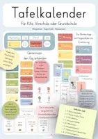 Vorschau - Präsentationen/Tafelbilder - Tafelkalender MIT MUTMACHSPRÜCHEN für Kita & Grundschule | Wochentage, Monate, Jahreszeiten, Wetter & Mutmachsprüche für den Morgenkreis - Deckblatt