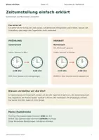 Vorschau - Arbeitsblätter - Zeitumstellung einfach erklärt | 6 Seiten Schnellmaterial - Seite 1