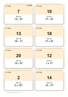 Vorschau - Spiele - Ich habe … wer hat? Herbst – Plus und Minus bis 20 (Klasse 1) – Kartenspiel für die ganze Klasse - Seite 1