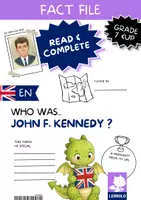 Vorschau - Arbeitsblätter - JOHN F. KENNEDY – Steckbrief: Englisch Arbeitsblatt Biografie & Leseverstehen - Deckblatt