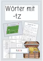 Vorschau - Arbeitsblätter - Bildkarten und Arbeitsblätter zum -tz - Deckblatt