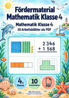Vorschau - Arbeitsblätter - Fördermaterial Mathematik Klasse 4 | Mathematik Klasse 4 | 10 Arbeitsblätter als PDF - Deckblatt