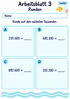 Vorschau - Arbeitsblätter - Fördermaterial Mathematik Klasse 4 | Mathematik Klasse 4 | 10 Arbeitsblätter als PDF - Seite 3