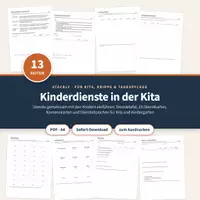 Vorschau - Lehrpläne/Lehrermaterial - Kinderdienste in der Kita – Dienstetafel und Dienstkarten - Deckblatt