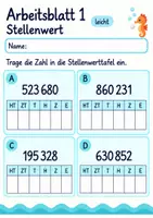 Vorschau - Arbeitsblätter - Grundwissen Mathematik Klasse 4 | Mathematik Klasse 4 | 10 Arbeitsblätter als PDF - Seite 1