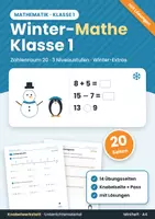 Vorschau - Arbeitsblätter - Winter-Mathe Klasse 1 – Zahlenraum 20 - Deckblatt