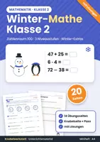 Vorschau - Arbeitsblätter - Winter-Mathe Klasse 2 | Zahlenraum 100 + Lösungen - Deckblatt