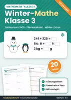 Vorschau - Arbeitsblätter - Winter-Mathe Komplettpaket Klasse 1–4 | 4 Übungshefte mit Lösungen - Seite 2