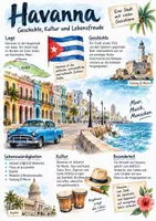 Vorschau - Arbeitsblätter - Lernplakat + Arbeitsblätter zum Thema "Havanna" + Lösung & MP3 + - Deckblatt