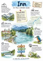 Vorschau - Arbeitsblätter - Lernplakat + Arbeitsblätter zum Thema "Inn" (Lückentext, Hörverstehen) + Lösung & MP3 + Infografik - Deckblatt