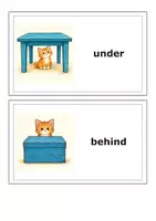 Vorschau - Poster - Prepositions of Place – 6 englische Bild-Wortkarten zu Ortspräpositionen - Seite 2
