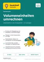 Vorschau - Arbeitsblätter - Volumeneinheiten umrechnen Arbeitsblätter - Deckblatt