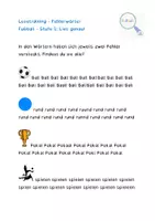 Vorschau - Arbeitsblätter - Lesetraining Fußball: Fehlerwörter finden, Fördermaterial LRS - Seite 1