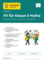 Vorschau - Arbeitsblätter - Fit für Klasse 5 Mathe – Test und Übungen - Deckblatt