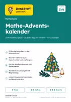 Vorschau - Arbeitsblätter - Mathe-Adventskalender Klasse 5/6 – Knobeln - Deckblatt