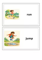 Vorschau - Poster - Actions & Verbs – 20 englische Bild-Wortkarten zu Handlungen und Verben - Seite 1