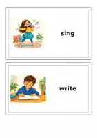 Vorschau - Poster - Actions & Verbs – 20 englische Bild-Wortkarten zu Handlungen und Verben - Seite 3