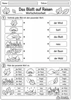 Vorschau - Mal- und Bastelvorlagen - Herbst-Bundle: Lesen, Wortschatz & Schreiben – 4 differenzierte Unterrichtssequenzen | Klasse 2/3 - Seite 3