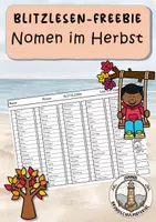 Vorschau - Arbeitsblätter - Lesen Herbst | Blitzlesen - Deckblatt