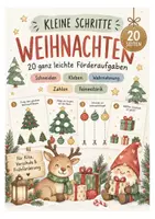 Vorschau - Mal- und Bastelvorlagen - Weihnachten Arbeitsblätter Kinder | 20 leichte Förderaufgaben | Schneiden, Kleben, Wahrnehmung & Zahlen | Kita & Vorschule PDF - Deckblatt