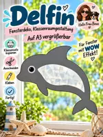 Vorschau - Mal- und Bastelvorlagen - Delfin Sommerbasteln Klassenraumdeko Klassenkunst A4 o. A3 - Deckblatt
