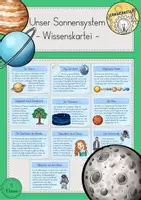 Vorschau - Text - Sonnensystem Wissenskartei - Deckblatt