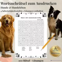 Vorschau - Spiele - Hunde & Hunderassen – 100 Wortsuchrätsel | Suchsel & Arbeitsblätter mit Lösungen - Deckblatt
