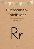 Vorschau - Poster - Tafelmaterial Buchstaben R | 1. Klasse | Schrifterwerb - Deckblatt