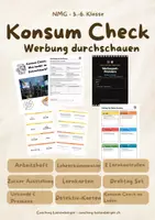 Vorschau - Unterrichtsreihen - Konsum Check: Werbung durchschauen | Komplett-Bundle mit Werbespot-Projekt | Zyklus 2 - Deckblatt