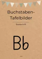Vorschau - Poster - Tafelmaterial Buchstaben B | 1. Klasse | Schrifterwerb - Deckblatt
