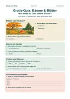 Vorschau - Arbeitsblätter - Kostenlos: Bäume & Blätter kompakter Wissenscheck zu Laub- und Nadelbäumen - Seite 1