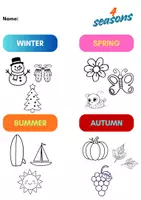 Προεπισκόπηση - Φύλλα εργασίας - Colouring Worksheet 4 seasons for Kindergarten - Εξώφυλλο