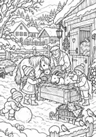 Vorschau - Mal- und Bastelvorlagen - 30 Ausmalbilder Winter Kunst Vertretungsstunden - Seite 2