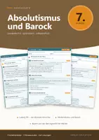 Vorschau - Arbeitsblätter - Absolutismus Geschichte 7 Gymnasium - Deckblatt