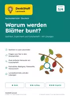 Vorschau - Arbeitsblätter - Warum werden Blätter bunt? Forscherheft - Deckblatt