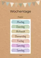 Vorschau - Poster - Wochentage-Poster | 1. / 2. Klasse - Deckblatt