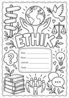 Vorschau - Arbeitsblätter - Ethik Deckblatt zum Ausmalen - Deckblatt