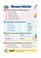 Vorschau - Arbeitsblätter - Deutsch Stilmittel Sek I Klasse 7-9 – Metapher, Vergleich und Personifikation erkennen - Seite 1