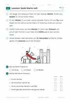 Vorschau - Arbeitsblätter - Sankt Martin Lesetexte Klasse 2 und 3 - Seite 3