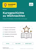 Vorschau - Arbeitsblätter - Weihnachts-Kurzgeschichte Deutsch Klasse 8 - Deckblatt