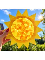 Vorschau - Mal- und Bastelvorlagen - Sonne Sommerbasteln Klassenkunst Fensterbild - Seite 1