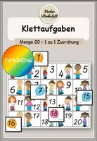 Vorschau - Arbeitsblätter - Klettaufgabe: 20er Tafel - Zahlenstrahl - FASCHING - KARNEVAL - TEACCH - Deckblatt