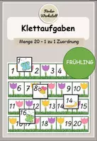 Vorschau - Arbeitsblätter - Klettaufgabe: 20er Tafel - Zahlenstrahl - FRÜHLING (TEACCH) - Deckblatt